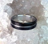 The Noble - Carbon Fiber &amp; Metal Ring - Oxu Jewelry